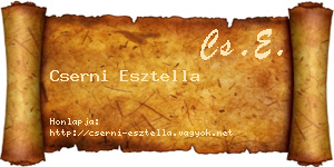 Cserni Esztella névjegykártya